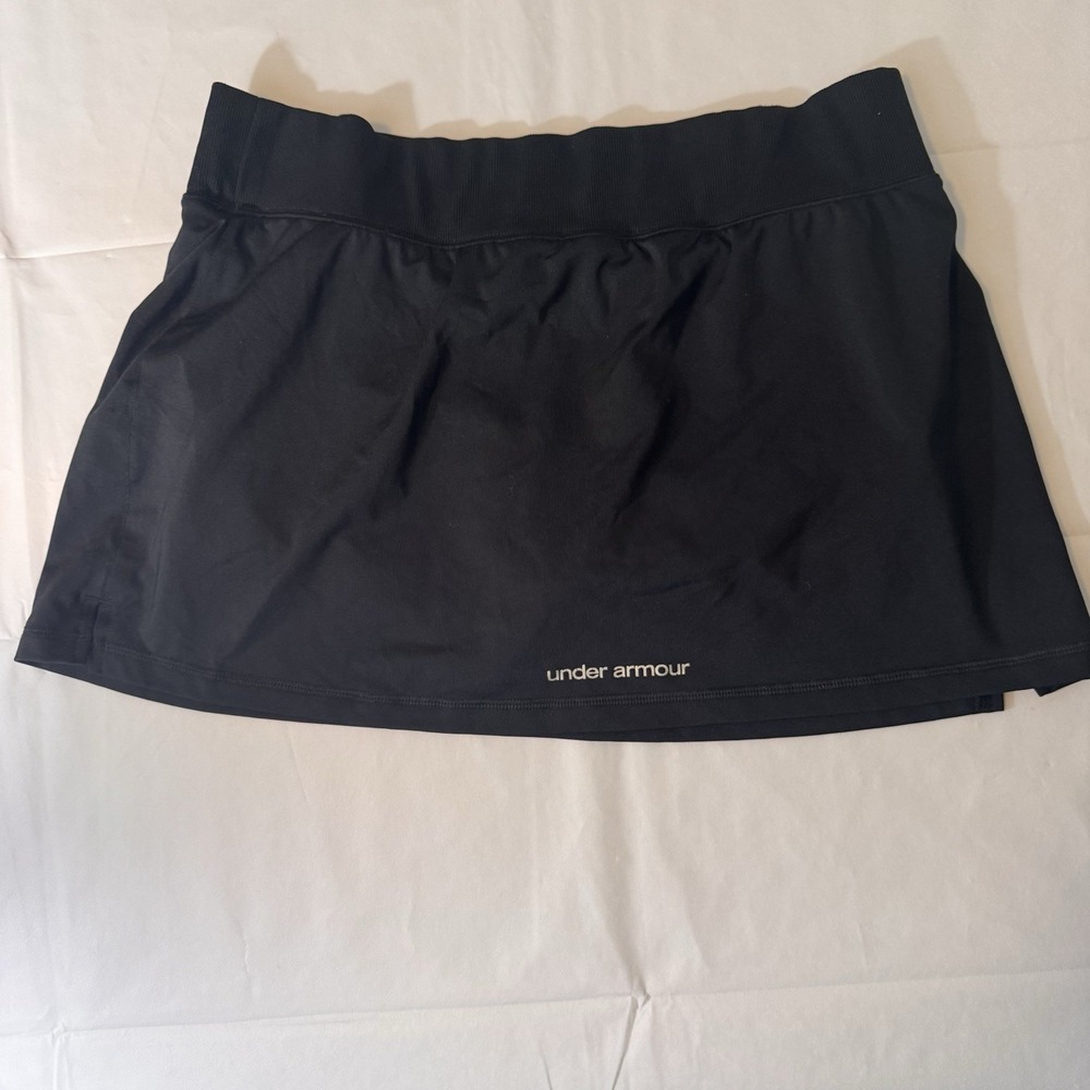 Under Armour Heat Gear Activewear Skort Womens Black Loose Fit‎ Pull On Size L - Picture 3 of 7